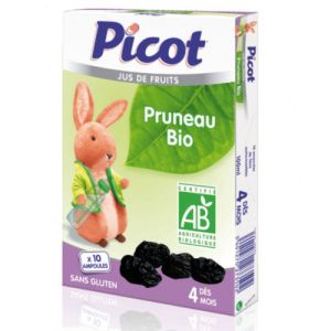 PICOT Jus de fruits au pruneau 20 ampoules de 10 ml.