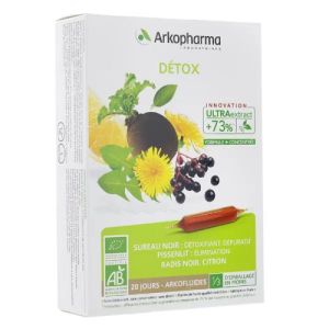 Arkofluides Détox bio 20 ampoules