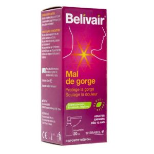 Belivair Mal de gorge collutoire 20 ml