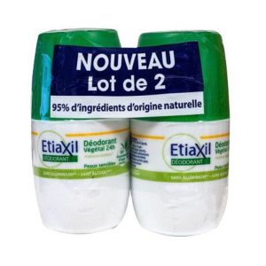 Etiaxil Déo Végétal 24h Fraich Bambou roll-on lot 2