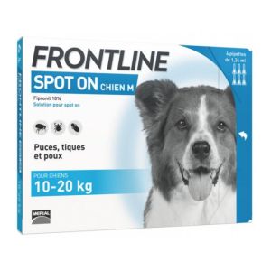 FRONTLINE SPOT-ON CHIEN M (10-20 KG) 6 PIPETTES