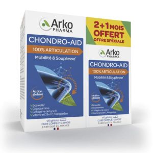CHONDRO AID 100% articulation 120 gélules + 60 gélules -1 mois offert