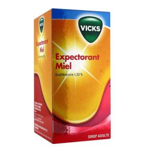 VICKS EXPECTORANT GUAIFENESINE 1,33 % ADULTES MIEL, sirop