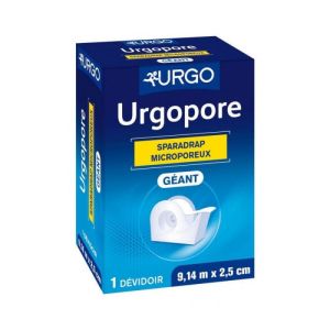 URGOPORE Sparadrap non tissé, microporeux, hypoallergénique 5mx2,5cm, dévidoir