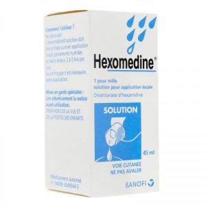 Hexomedine 1 pour mille solution 45 ml