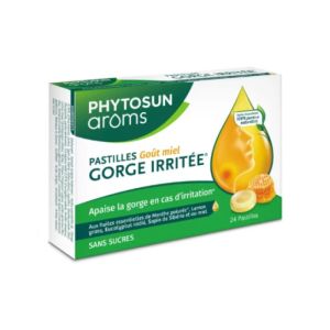 Phytosun Pastilles Miel Gorge Irritée bte 24