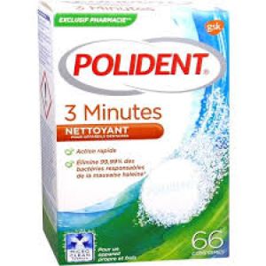 POLIDENT nettoyant 3 minutes 66 cps