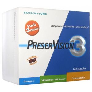 BAUSCH + LOMB PRESERVISION 3 PACK 3 MOIS 180 CAPSULES