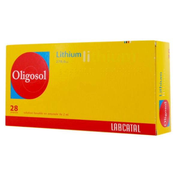 LITHIUM OLIGOSOL, solution buvable en ampoule ou en récipient unidose