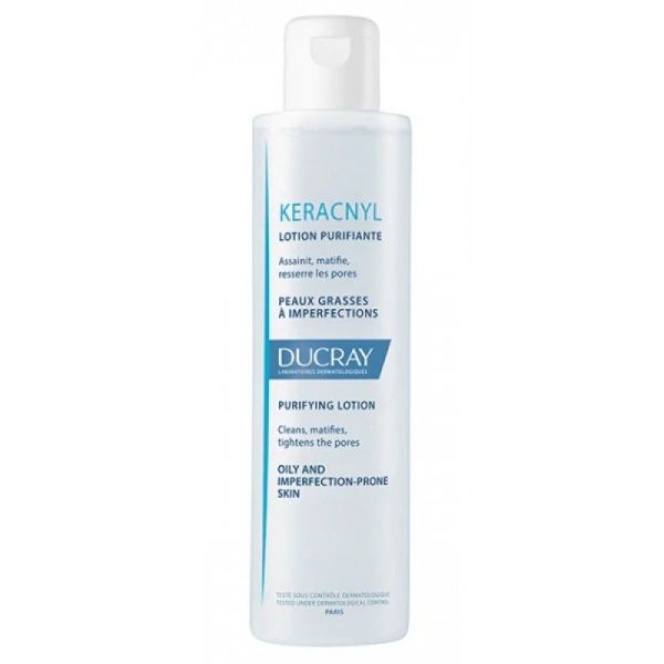 Ducray Keracnyl lotion purifiante peaux grasses à imperfections flacon de 200ml