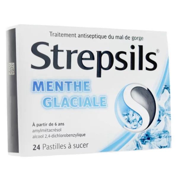 Strepsils menthe glaciale 24 pastilles