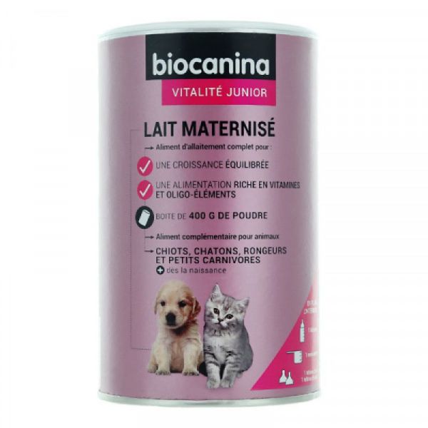 BIOCANINA Lait maternisé en poudre pour chiot et chaton 400g