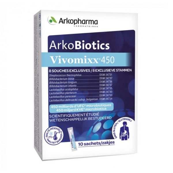 ARKOPHARMA VIVOMIXX 450 MICROBIOTIQUES 10 SACHETS ARKOBIOTICS
