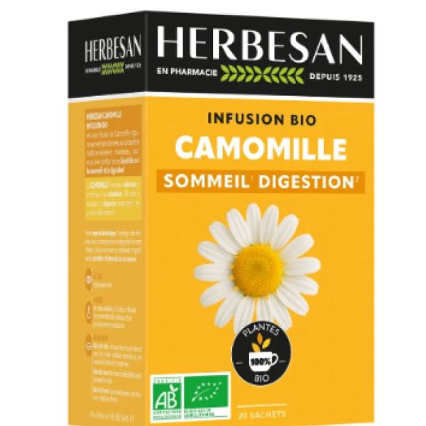 Herbesan Infusion Camomille bio 20 sachets