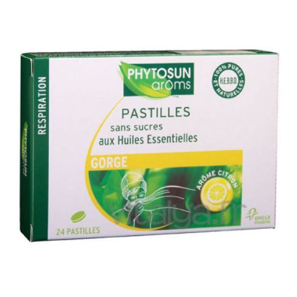 Phytosun Arôms Respiration Pastilles Gorge Citron x 24