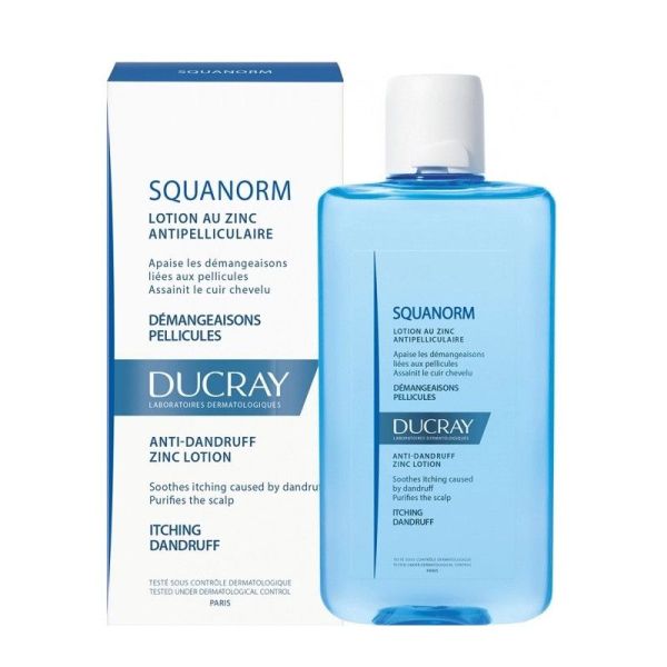 Ducray Squanorm lotion antipelliculaire au zinc flacon de 200ml