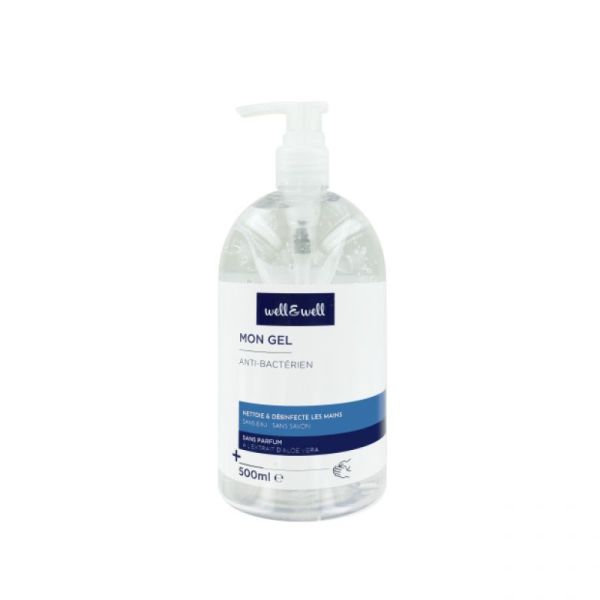 Gel Hydroalcoolique Well&Well 500 ml pompe