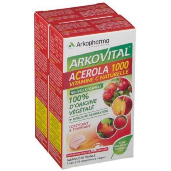 Arkovital Acerola 1000 Lot de 2 x 30 Comprimés Avis