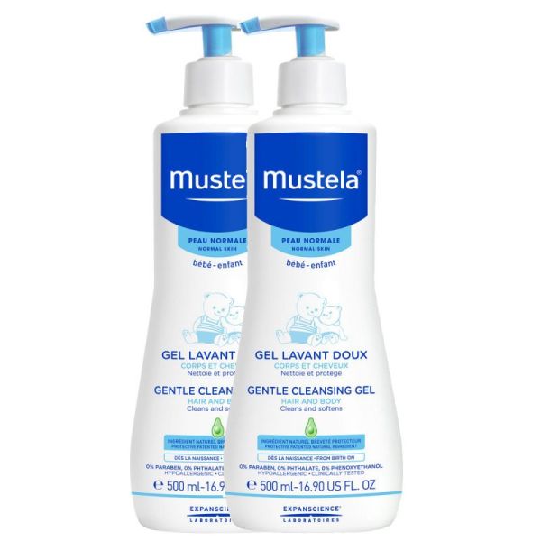 Mustela Gel Lavant Doux 500 ml Lot x2