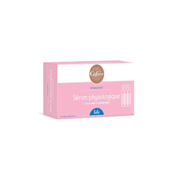 Pharmacie de la Gravette - Parapharmacie Gifrer Physiologica Sérum  Physiologique Bébé Petit Enfant 40 Unidoses/5ml - GAGNAC-SUR-GARONNE