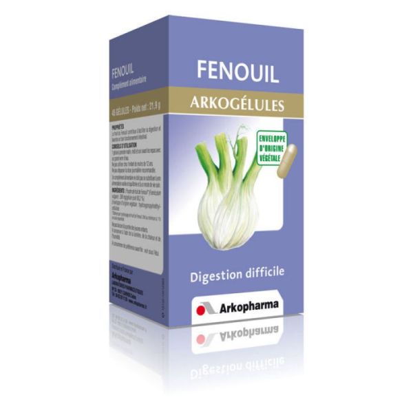 ARKOGELULES FENOUIL Complément alimentaire digestion difficile Boîte/45