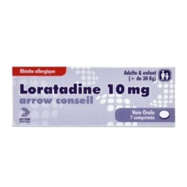 Arrow Loratadine conseil 10mg boîte de 7 comprimés