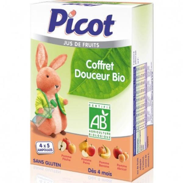 PICOT jus de fruits coffret douceur 20 ampoules de 10 ml.