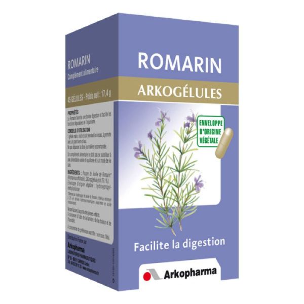 ARKOGELULES ROMARIN 290MG GEL45