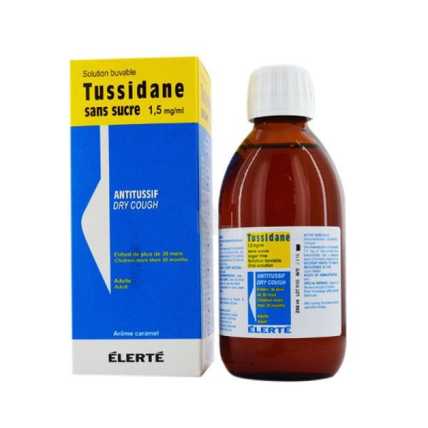TUSSIDANE 1,5 mg/ml SANS SUCRE,  125 ml