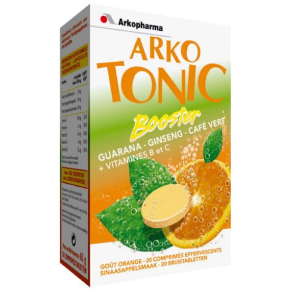 ARKOTONIC BOOSTER Goût orange 20 comprimés effervescents