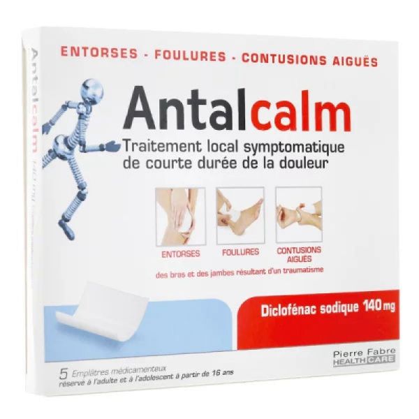 Antalcalm 140 mg 5 emplâtres