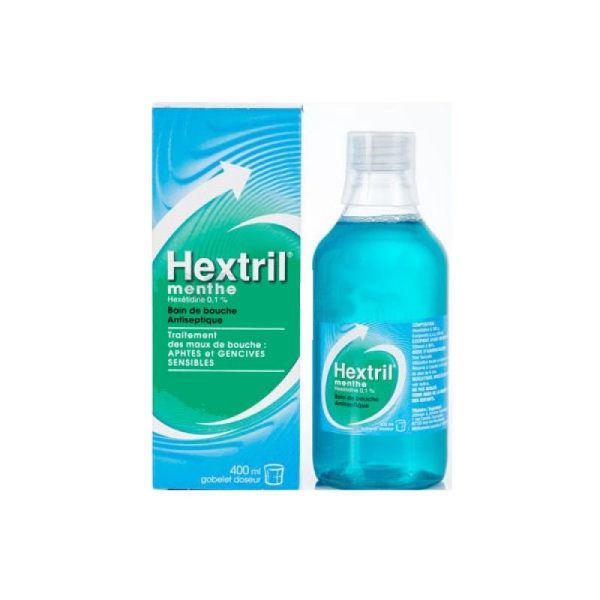 HEXTRIL MENTHE 0,1 POUR CENT, solution pour bain de bouche