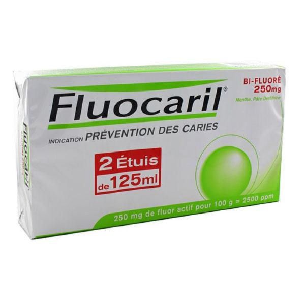 FLUOCARIL BIFLUORE 250 mg MENTHE, pâte dentifrice 125 ml