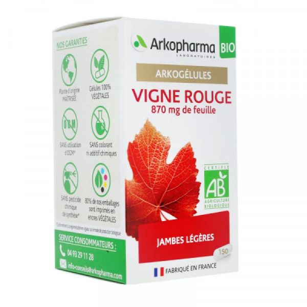 Arkogelules Vigne Rouge Bio Fl150 Gelu