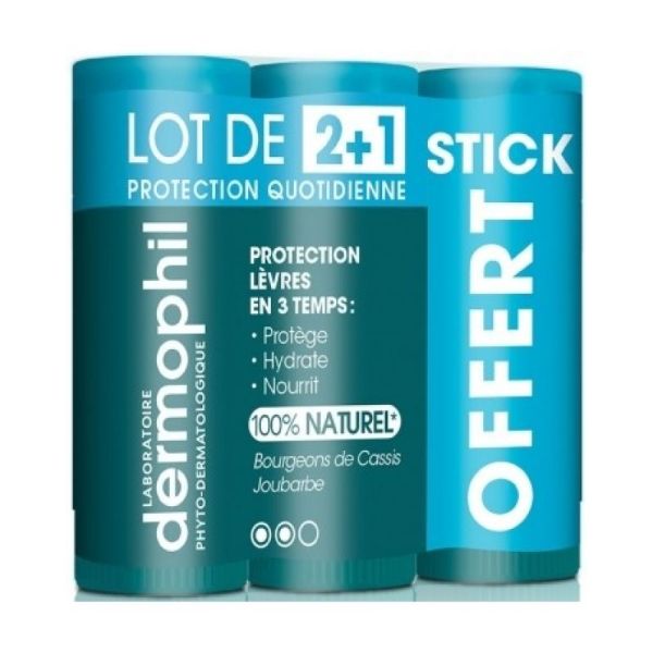 Dermophil Lot 2  1 Stick Levre 3x4g