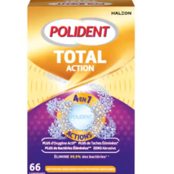 POLIDENT  TOTAL action 66 comprimés