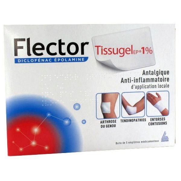 FLECTORTISSUGELEP 1 %, emplâtre médicamenteux