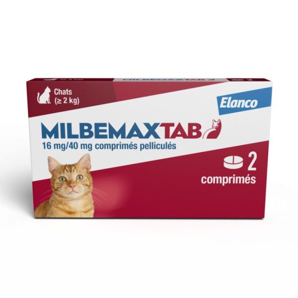 Milbemaxtab Chat  2kg  Comprimé Boite de 2