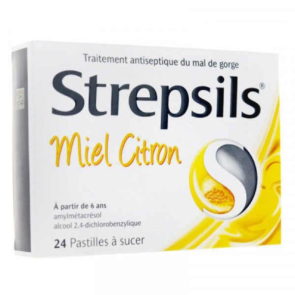 Strepsils miel citron 24 pastilles