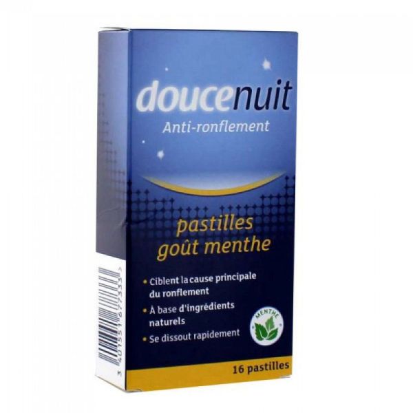 Douce Nuit Anti Ronflement 16 Pastilles Goût Menthe