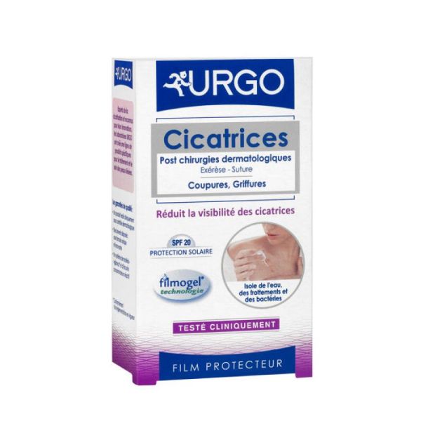 URGO CICATRICES Pansement liquide filmogène protecteur cutané, SPF 20