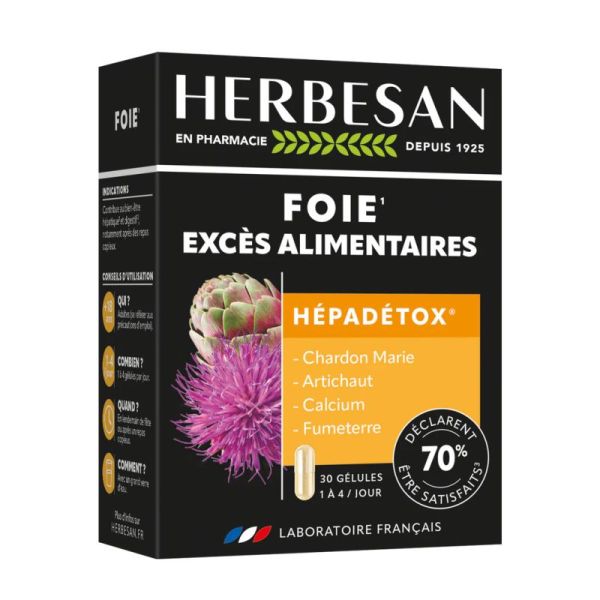 HERBESAN HEPADETOX Gélules Boîte/45