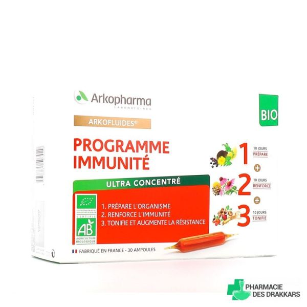 Arkofluides Programme Immunite Coff Bio 3x10amp