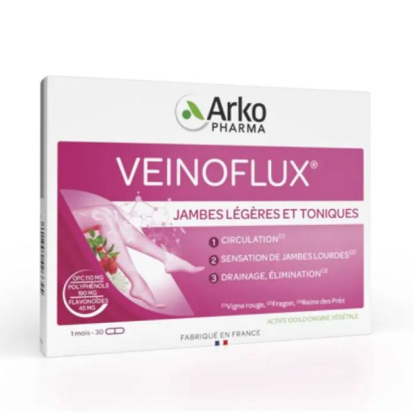 Arkopharma Veinoflux Jambes Légères et Toniques 30 Gélules