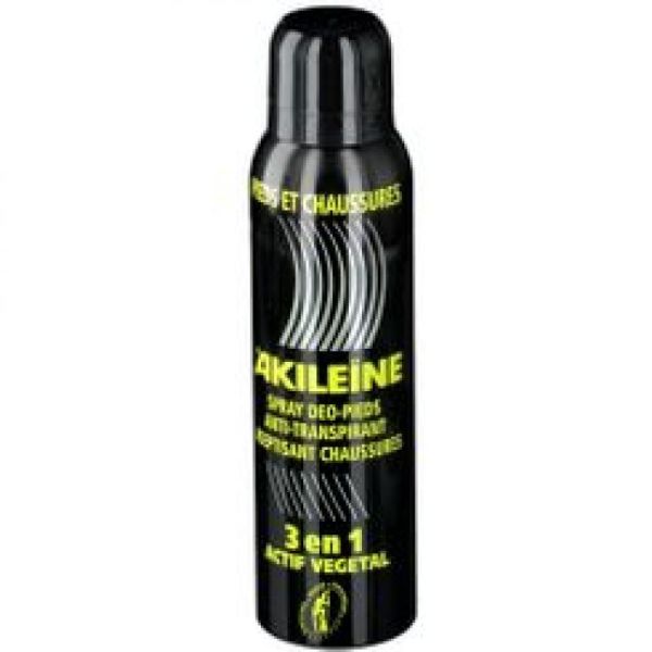 Akileine Pied et Chaussures Spray Noir 150ml