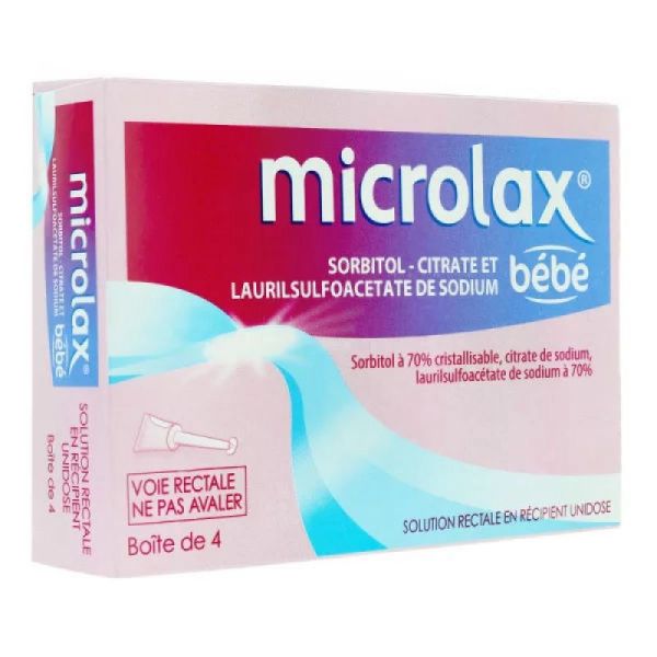 Microlax Bébé gel tube canule 4 unidoses