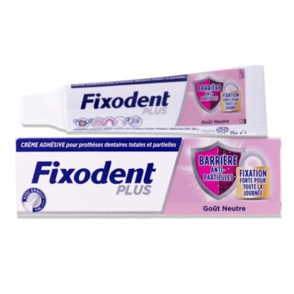 Fixodent Pro Plus anti-particules goût neutre 35gr