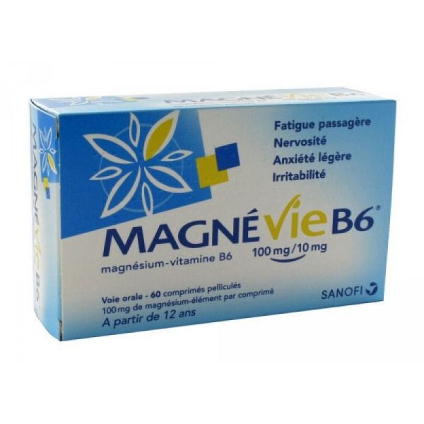 MAGNEVIE B6 100 mg/10 mg, 60 comprimés pelliculés