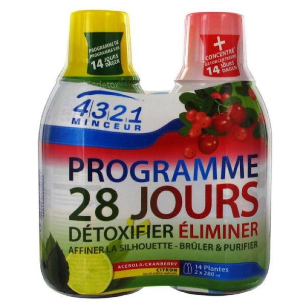 Arkopharma 4.3.2.1 Minceur Programme 28 jours Acerola Cranberry 2X280ml