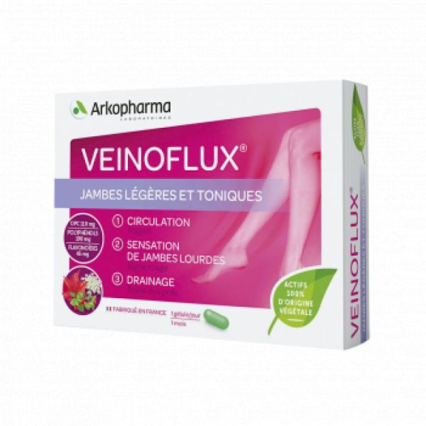 Arkopharma Veinoflux Jambes Légères et Toniques 30 Gélules